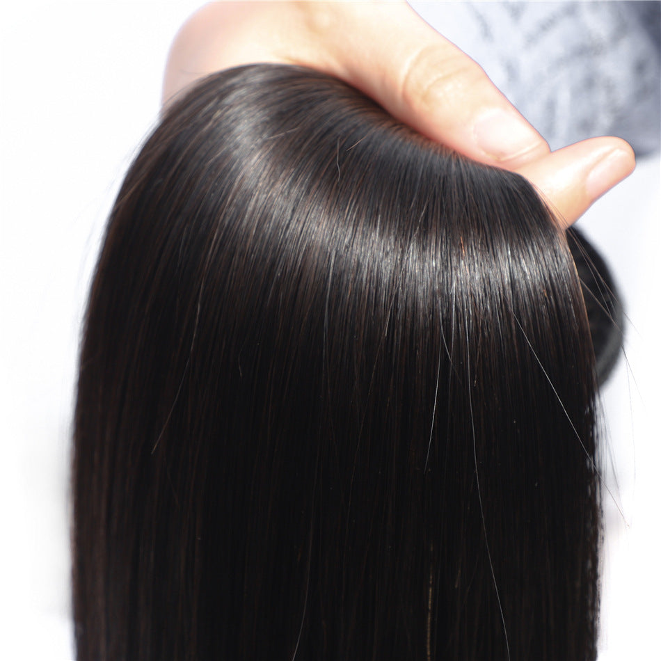 European And American Wigs, Real Hair Weaves, Natural Color, Smooth