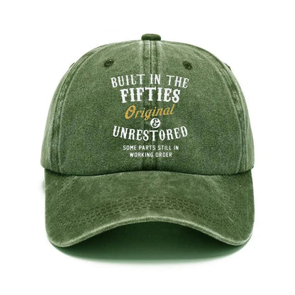 Washed Print Denim Baseball Cap Retro Versatile Soft Top Hat