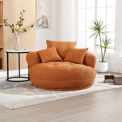 Chenille Sponge single sofa,No Assembly Required,Fluffy Modern Sleeper