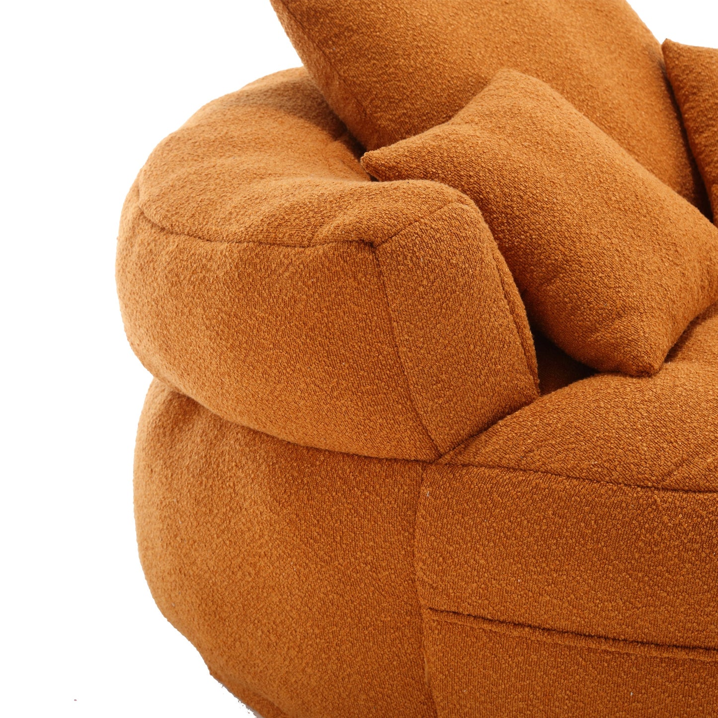 Chenille Sponge single sofa,No Assembly Required,Fluffy Modern Sleeper