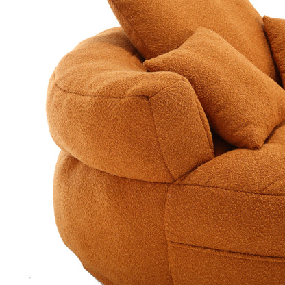 Chenille Sponge single sofa,No Assembly Required,Fluffy Modern Sleeper