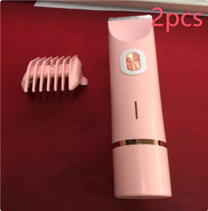 2 In 1 Hair Remover Women's Double Head Shaver Private Pubic Hair Trimmer Electric Razor Wet Dry Electric Body Hair