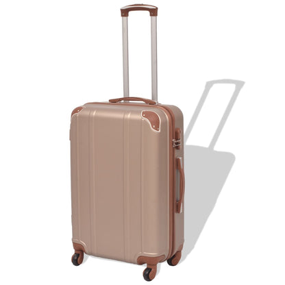Four-Piece Hard Shell Trolley Set Champagne   Four-Piece Hard Shell Trolley Set Coffee Brown