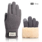 Autumn And Winter Touchscreen Gloves For Men With Fleece Lining