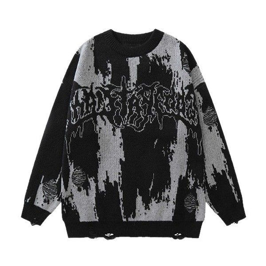 Men's 3D Printed Thick Knit Sweatshirt